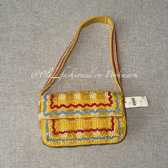 ANTHRO Beaded Fiona Bag - Playful Plaid - Picture 4 of 12